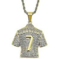 Men'S Ronaldo No.7 Hip Hop Jersey Pendant Necklace - Statement Sports Jewellery
