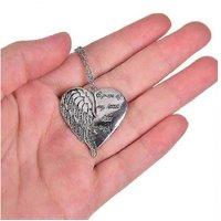 Women'S Stainless Steel Heart Wings Choker Necklace - Statement Pendant Jewellery