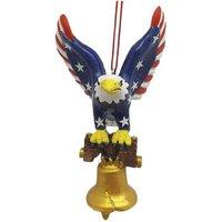 Realistic Blue Eagle Resin Pendant Necklace For Women - Patriotic Statement Jewellery