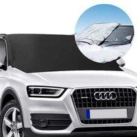 Reversible Windscreen Car Cover - Universal Fit, Anti-Theft, Durable Polyester, All-Weather Protection