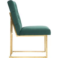 Noira Tufted Velvet Dining Chair - Gold Metal Legs, Luxury Upholstered, Multiple Colour Options