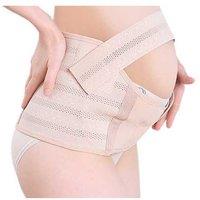 Unisex Black Adjustable Maternity Belly Support Belt - Breathable Mesh, Lumbar Relief, Everyday Comfort