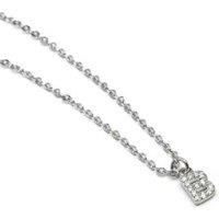 Luxenter Sterling Silver Alphabet Necklace with Cubic Zirconia - Adjustable Personalised Pendant