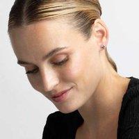 Zohi 925 Sterling Silver Zirconia Stud Earrings for Women - Hypoallergenic, Rhodium-Plated, Handmade