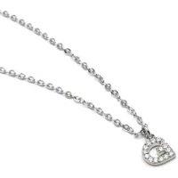 Luxenter Sterling Silver Alphabet G Pendant Necklace with Zirconium - Adjustable Chain, Personalised Gift