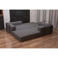 No Assembly Required Fabric 2-Seater Sofa Bed - Convertible Box Pack, Modern Design