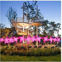 Solar LED Windmill Path Light - Waterproof Outdoor Ground Lamp