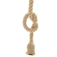 Retro Industrial Pendant Light - Hemp Rope & Bamboo Tube Chandelier