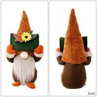 Thanksgiving Harvest Gnome Decorations - Polyester Fabric, Festive Table or Shelf Decor