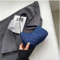 Unisex Black Niche Design Diamond Square Crossbody Shoulder Bag - Lightweight, Versatile, Compact
