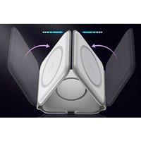 3-in-1 Foldable Magnetic Wireless Charger for iPhone, Apple Watch & AirPods - 15W Fast Charging, MagSafe Compatible, Portable Stand