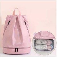 Waterproof Fabric Bathroom Storage Bag - Wet & Dry Separation, Large Capacity, Modern Portable Design