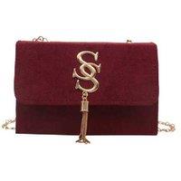 Unisex Red Retro Vegan Leather Small Square Crossbody Bag - Adjustable Strap, Lightweight, Classic Style