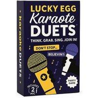 Lucky Egg Karaoke Duets Game - 2 Prop Mics & 300 Lyrics Prompts for Fun