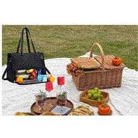 Khaki 2-in-1 Canvas Tote Bag & Wallet - Insulated Lunch Compartment, Multiple Pockets, 15.6" Laptop Organiser