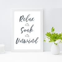Home D e9cor Bathroom Wall Art Prints - Modern A4 Textured Card, Humorous Designs
