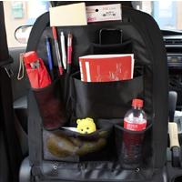 Multi Pocket Car Seat Organiser - Durable Nylon, Universal Fit, Sleek Black for Most Vehicles