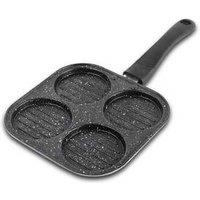 BartanJi Non-Stick 4-Cavity Mini Uttapam & Pancake Maker Frying Pan - Multi-Function, Heavy-Duty, Easy-Clean