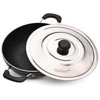 BartanJi Non-Stick Deep Kadhai with Steel Lid - 3.5L Family-Sized Non-Stick Cookware