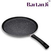 BartanJi Non-Stick Aluminium Dosa Tawa - 26cm, Gas Compatible, Easy-Clean Cookware
