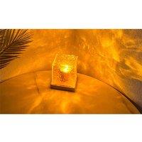 USB Aurora RGB Table Lamp - 16-Colour LED Mood Light, Remote Control, Modern Cube Design