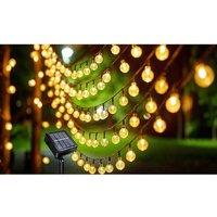 Solar LED Ball String Lights - Weatherproof Outdoor Garden Lighting