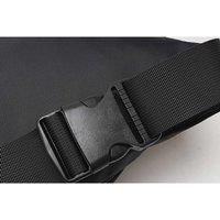Unisex Black Nylon Multi-Pocket Crossbody Chest & Waist Bag - Adjustable, Lightweight, Organiser