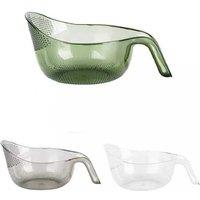 Multi-Function Rice Drain Basket - Easy-Clean, Large Capacity, Sleek Nude Kitchen Strainer