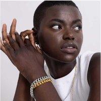 Luxenter Axone Rhodium-Plated Silver Bracelet - 18cm, Sleek Minimalist Bangle