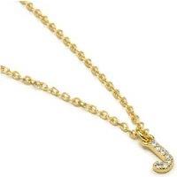 Luxenter 18k Gold Alphabet J Pendant Necklace with Cubic Zirconia - Adjustable Chain, Personalised Gift