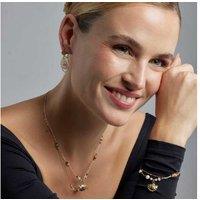 Luxenter Virat 18k Gold Adjustable Cubic Zirconia Boho Bracelet - 16-19cm