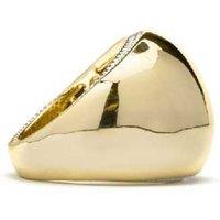 Luxenter Eharbel 18ct Yellow Gold Statement Women's Ring - Modern Stackable Band