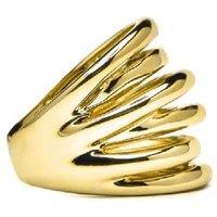 Luxenter Vermixi 18ct Yellow Gold Statement Ring for Women - African- Modern Band