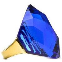 Sterling Silver Blue Zirconium Statement Ring - LUXENTER Konsil