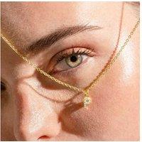 Luxenter 18k Gold Plated Alphabet P Pendant Necklace - Adjustable, Sparkling Cubic Zirconia, Personalised Gift