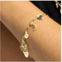 Luxenter 18k Gold Finish Adjustable Boho Metal Bracelet - 16-19cm, Stylish Gift