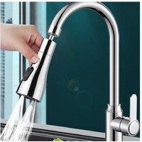 3 Modes Flexible Kitchen Faucet Sprayer - Water-Saving Nozzle, Stainless Steel & Plastic, Modern, 513cm