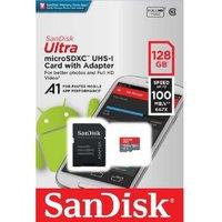 Sandisk 128GB Micro SD Card with Adapter - High-Speed Storage for Home Cinema, 4K Video & Smart Devices