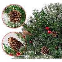 Pre-Lit Artificial Christmas Tree with Lights - 40cm Realistic Pine, Battery Powered, Outdoor/Indoor