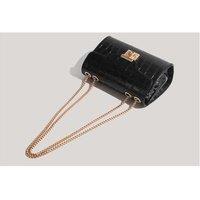 Unisex Black Retro Vegan Leather Crossbody Purse - Adjustable Strap, Organised Storage, Everyday Classic