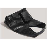 Black Vegan Leather Shoulder Bag - Adjustable Strap, Spacious Compartments, Minimalist Style