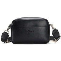 Black Women's Vegan Leather Shoulder Bag - Convertible Crossbody Purse, Spacious & Stylish