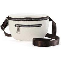 Black Women's Nylon Waist Bag - Lightweight Multi-Compartment Crossbody Fanny Pack