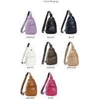 Unisex Blue Korean-Style Crossbody Chest Bag - Lightweight Everyday Shoulder Purse