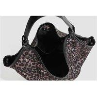 Unisex Black Leopard Print Large Capacity Commuter Tote Bag - Canvas Shoulder Handbag, A4-Friendly, Everyday Classic