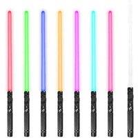 RGB Light Up Laser Sword Toy - Motion Sound FX, Star Wars Theme, Ages 7+, Rechargeable