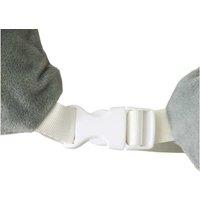 C-Shaped Reading & Gaming Pillow - Grey Polyester, Machine Washable, Lumbar & Arm Support, 60x55cm