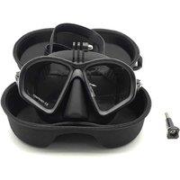 Unisex Black Swimming Goggles with GoPro Bracket - Impact-Resistant, Comfortable Silicone Fit, Versatile for All Water Sports