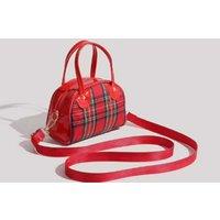 Unisex Black Hello Kitty KT Plaid Shoulder Bag - Lightweight Crossbody Purse with Adjustable Strap