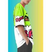 Oversize Tokyo Sport Premium Cotton T-Shirt for Men - Green, Relaxed Fit, Statement Print